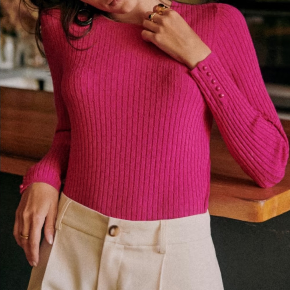 Sezane ribbed sweater S